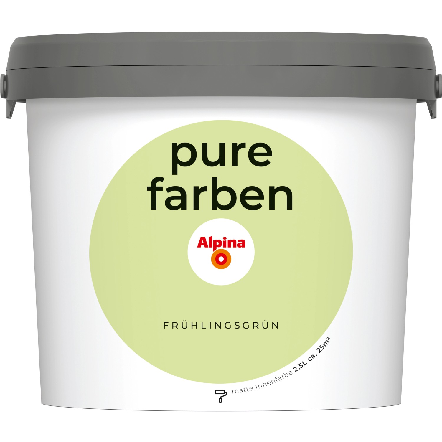 Alpina Wandfarbe Pure Farben Frühlingsgrün 2,5 l