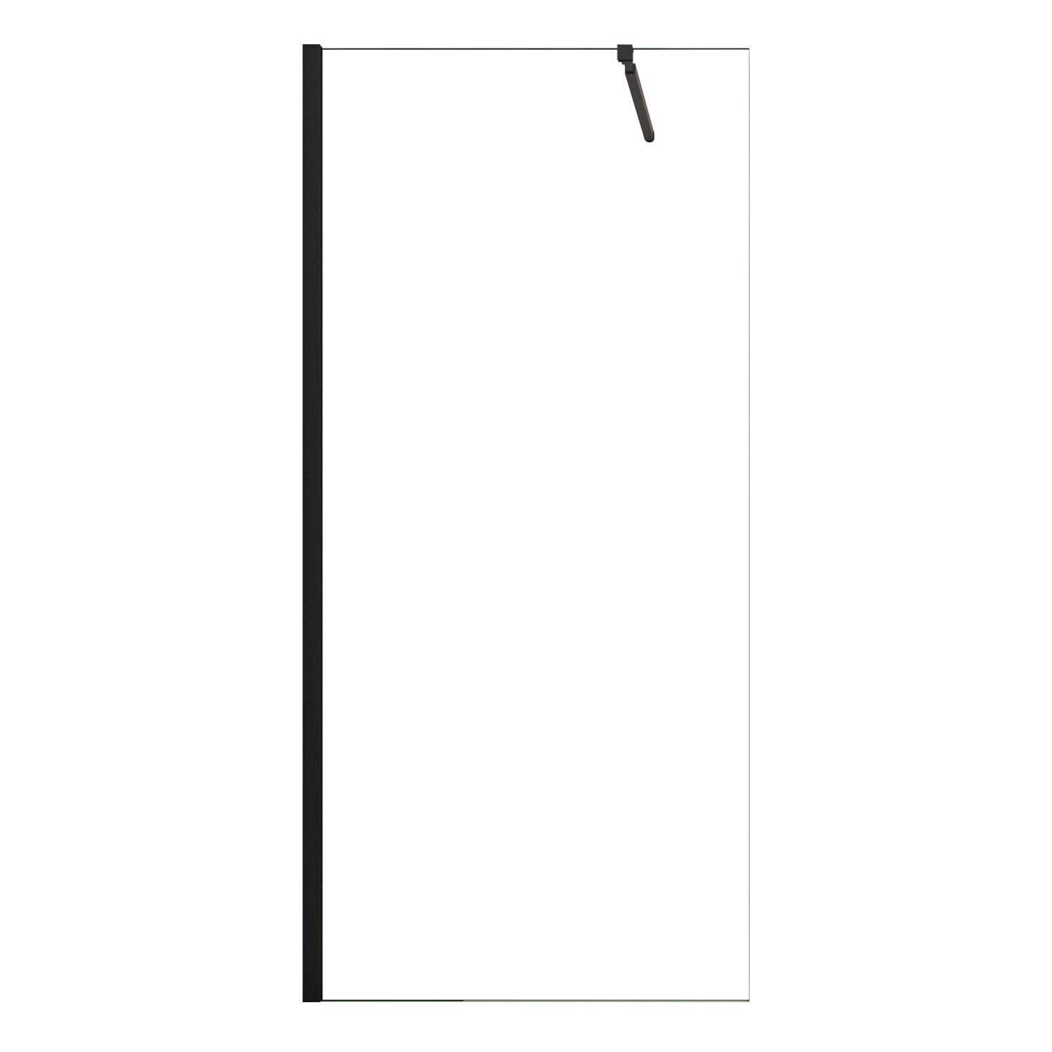 AICA Walk In Schwarzrahmen Duschkabine B.40 x H.200cm Duschwand mit Flexibl günstig online kaufen