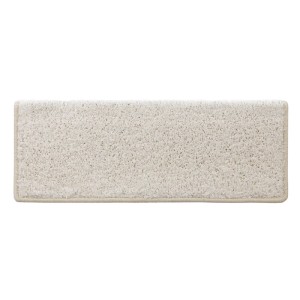 Rechteckige, creme-farbene Shaggy Stufenmatte Sphinx, 23,5x65 cm, Hochflor.