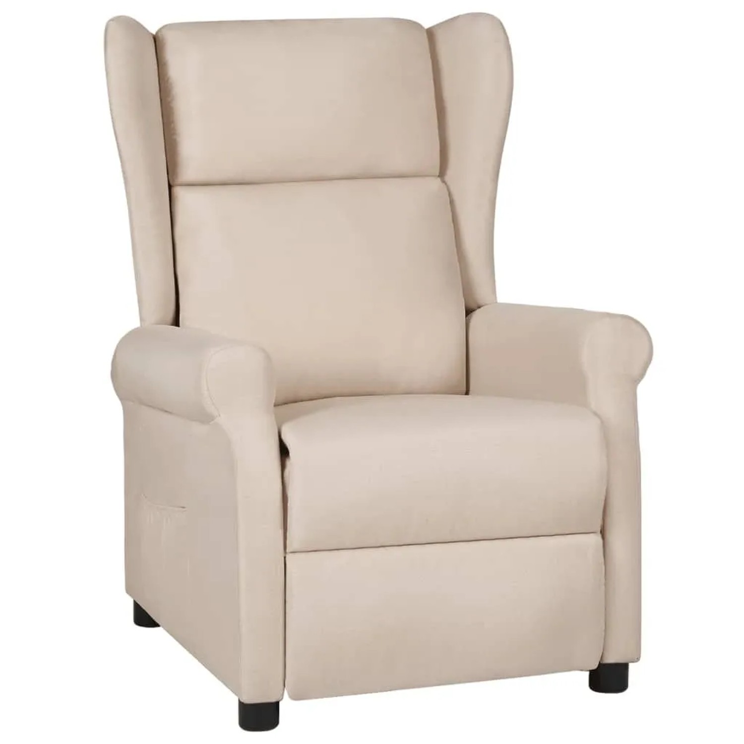 vidaXL Relaxsessel Creme Stoff 340958