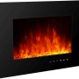 Schwarzer El Fuego Elektrokamin Aarau II mit Flammeneffekt und Touch-Bedienfeld.