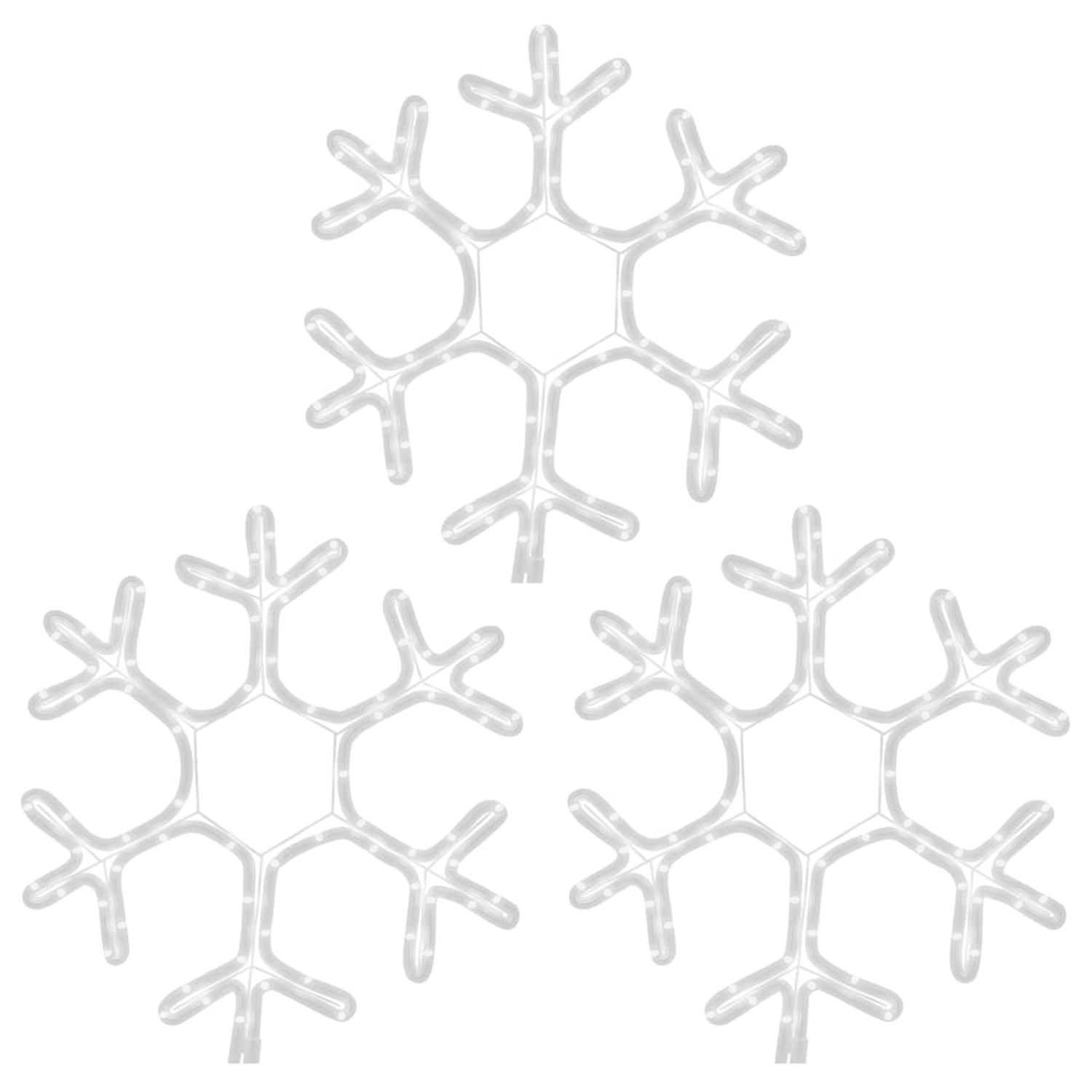 vidaXL LED-Schneeflocken 3 Stk Warmweiß 38x37 cm 3154289