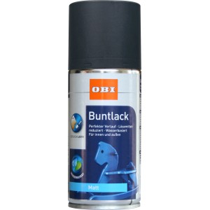 OBI Buntlack Spray WV Anthrazit RAL 7016 matt, 150ml Dose.