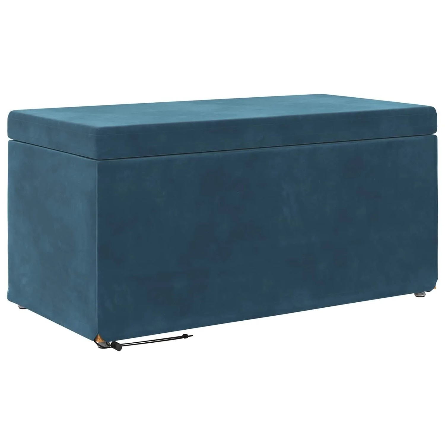 vidaXL Hocker Blau 81 x 41 x 40 cm Samt und Engineering Holz 876779