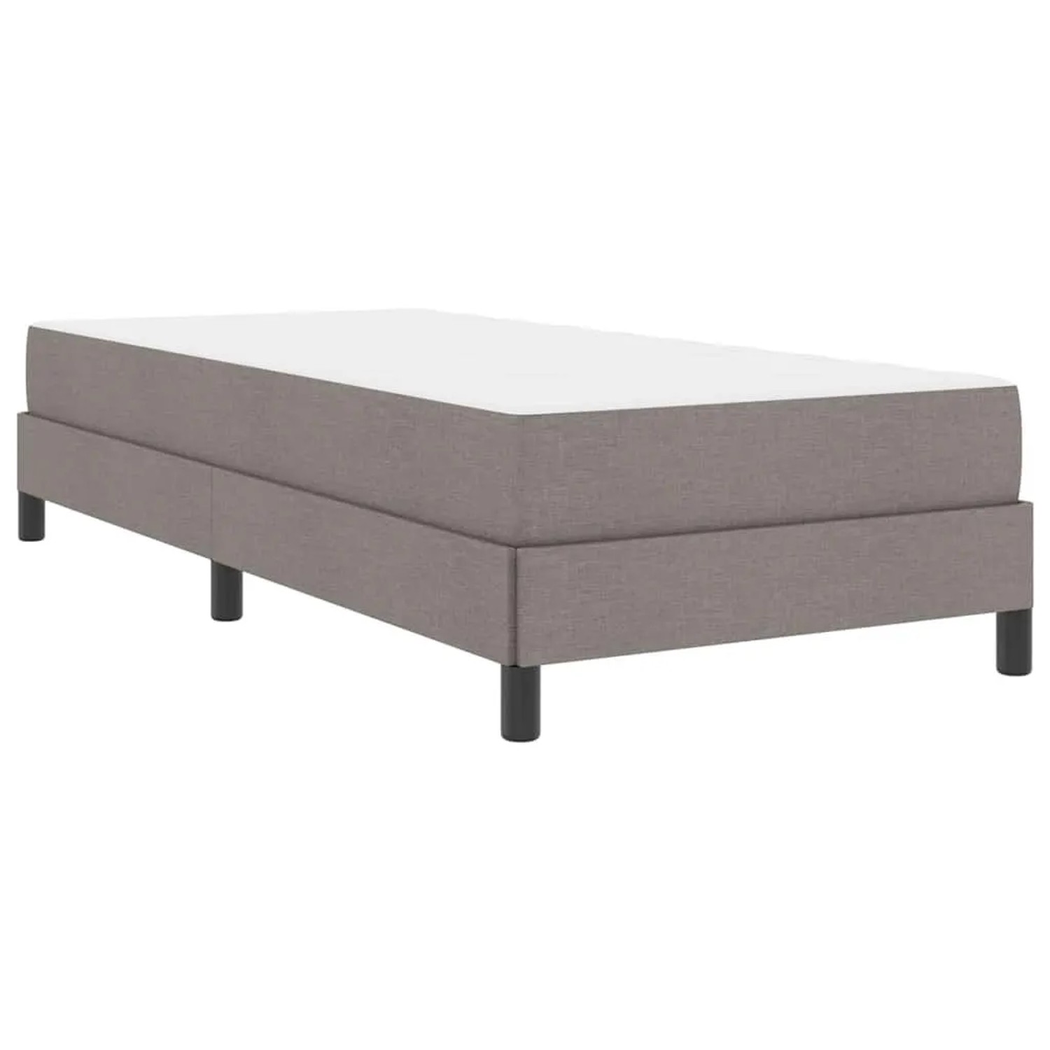 vidaXL Boxspringbett mit Matratze Taupe 90 x 190 cm Stoff 3398455 günstig online kaufen