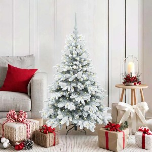 vidaXL Künstlicher Weihnachtsbaum mit 150 LEDs Grün 120 cm PE und PVC 3397591