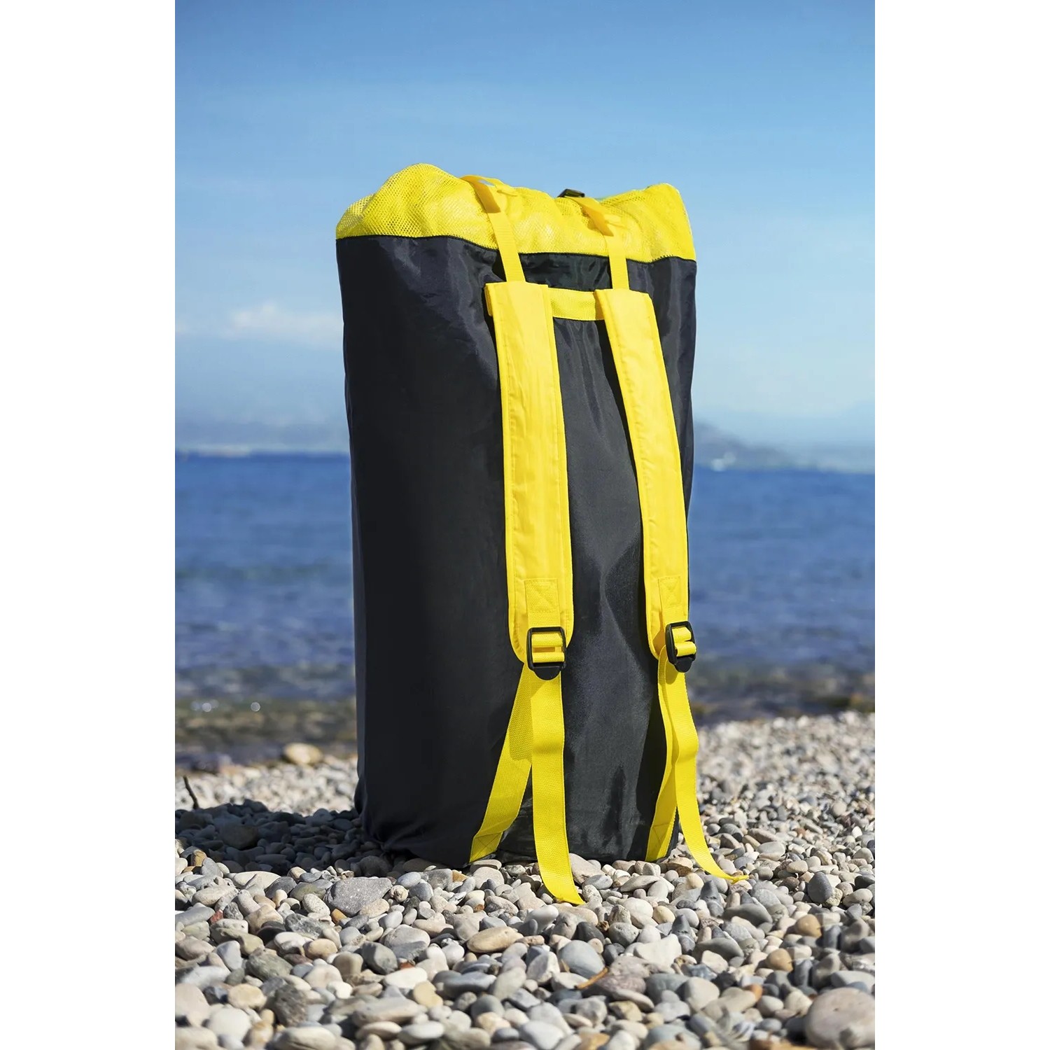 Transportrucksack für Hydro-Force SUP White Cap Board-Set, schwarz-gelb.