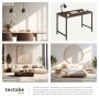 Tectake Schreibtisch Jenkins im Industrial Style mit Holzoptik und Stahlgestell.