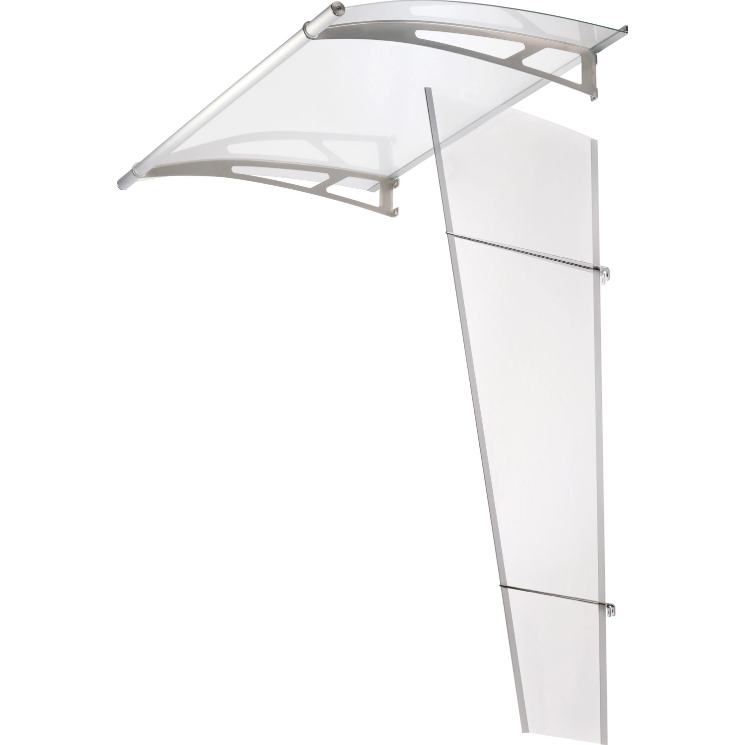 Seitenelement LT-Line Edelstahl V2A/Klar 167 x 62 cm