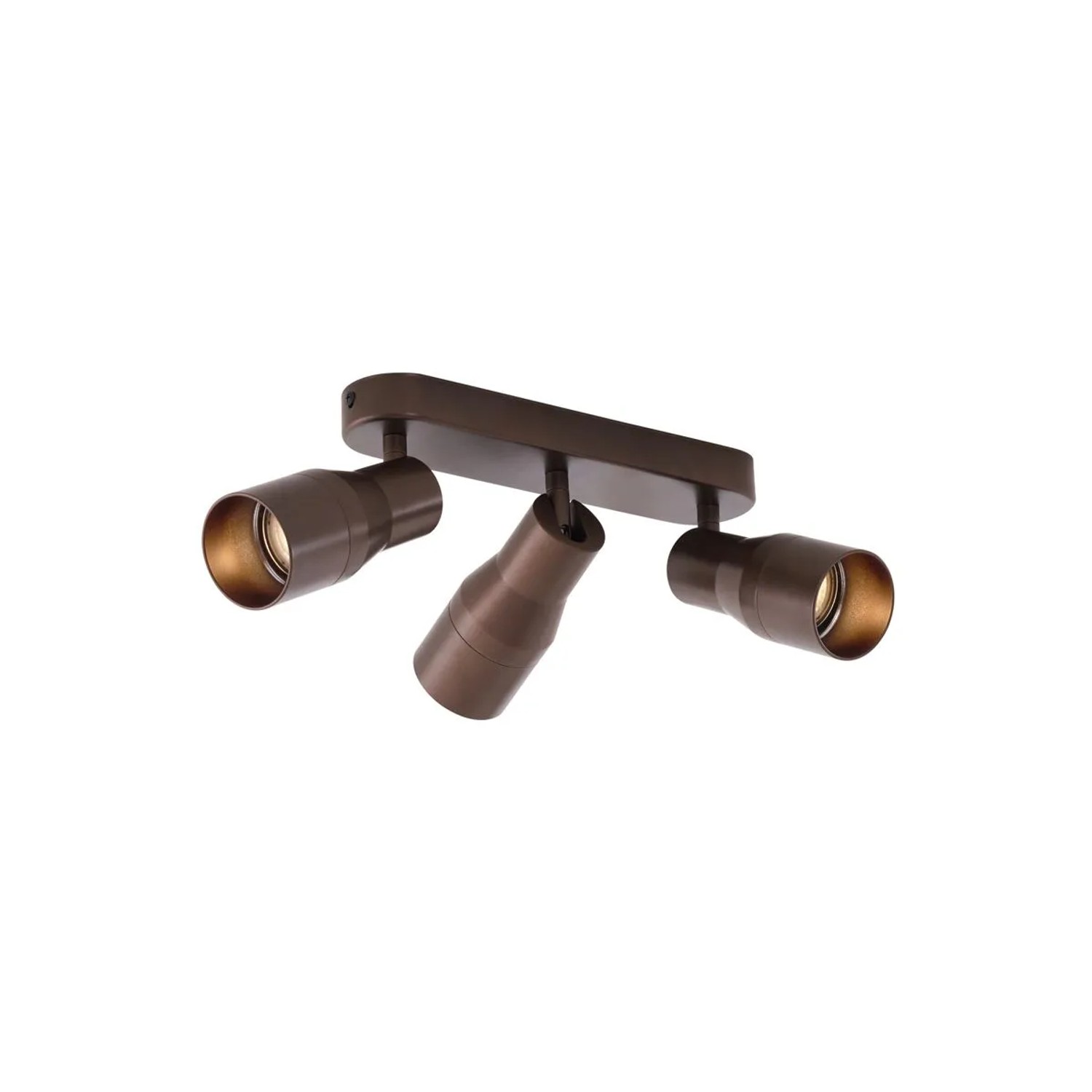 QAZQA Runder Deckenstrahler Dunkelbronze GU10 50mm 3-flammig Stanley