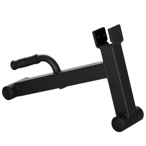Schwarzer SPORTNOW Hantelständer aus Stahl, 50x12x33cm, für Sport & Fitness, zum Anheben von Gewichtsplatten.