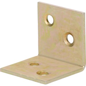 Gelb verzinkter Breitwinkel 30x30x30 mm für Holzkonstruktionen.