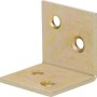 Gelb verzinkter Breitwinkel 30x30x30 mm für Holzkonstruktionen.