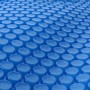 Blaue MCW Pool Abdeckung 10x5m, rechteckige Solarplane mit Noppen für Schwimmbecken.
