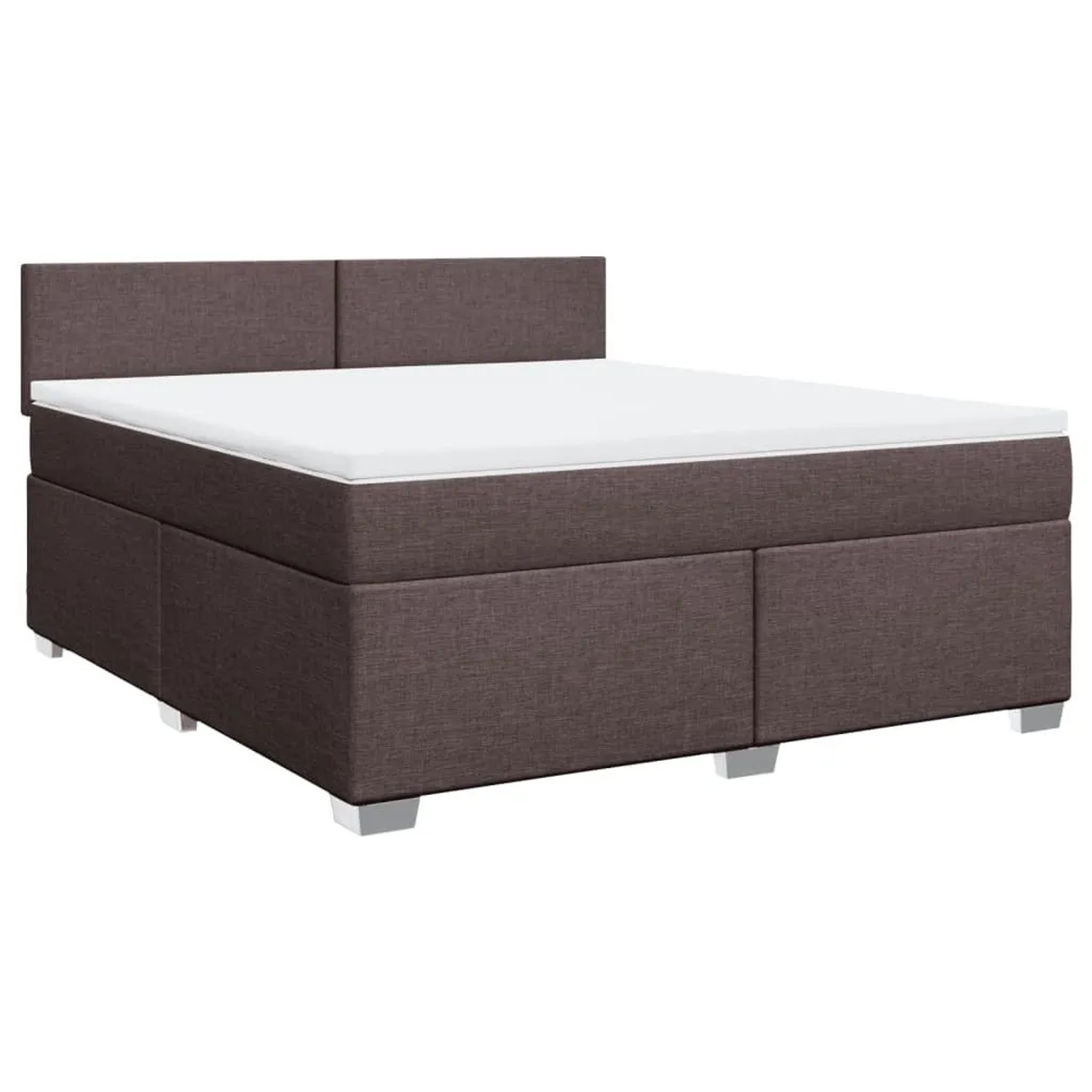 vidaXL Boxspringbett mit Matratze Dunkelbraun 180x200 cm Stoff 3285963