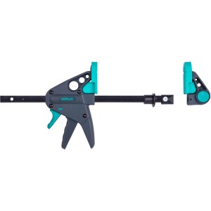 wolfcraft Werktischspanner Pro 65-150-W, Spannwerkzeug zum Fixieren von Werkstücken auf Werktischen.