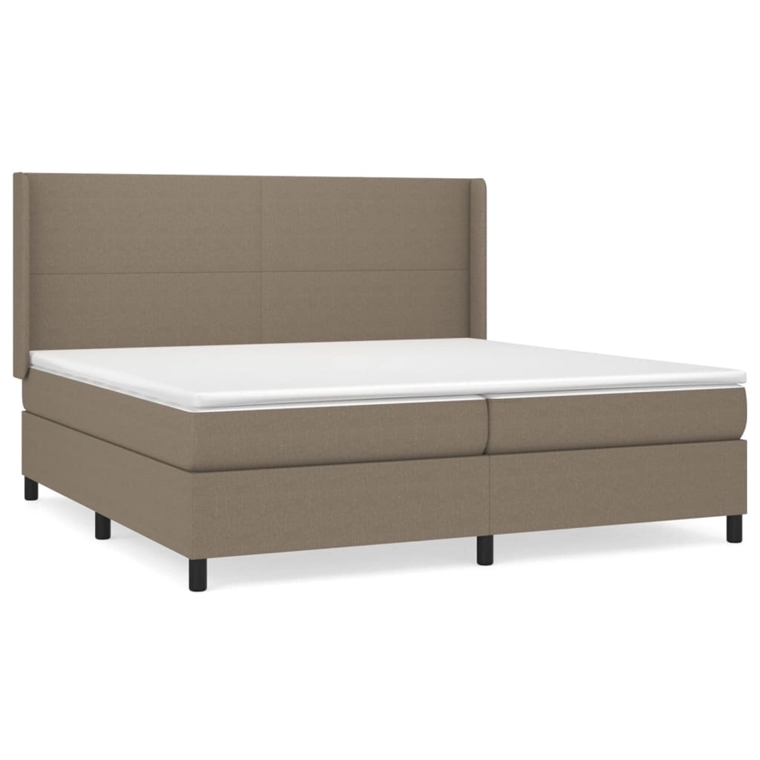 vidaXL Boxspringbett mit Matratze Taupe 200x200 cm Stoff1376857 günstig online kaufen