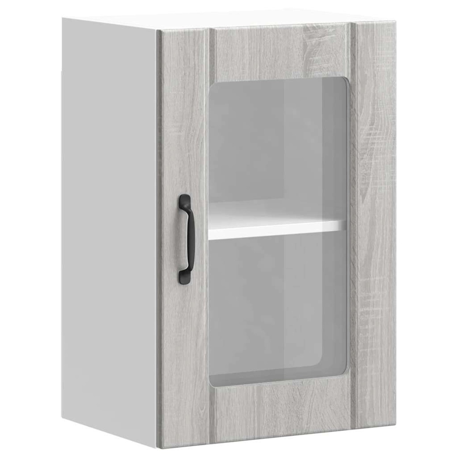 vidaXL Küchen-Hängeschrank mit Glastür Lucca Grau Sonoma 853773 günstig online kaufen