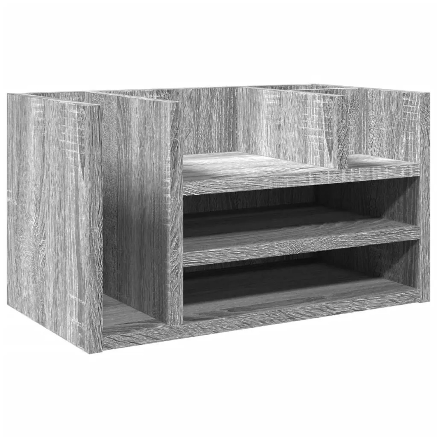 vidaXL Schreibtisch-Organizer Grau Sonoma 44,5x24x25 cm Holzwerkstoff 848043