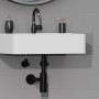 Schwarzer, matter Design Siphon von Kirchhoff für ein Waschbecken im Badezimmer.