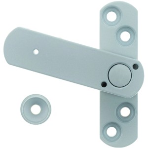 Weiße Fenstersicherung Stuco-Safe 1-flügelig mit Pilzkopf für erhöhten Einbruchschutz.