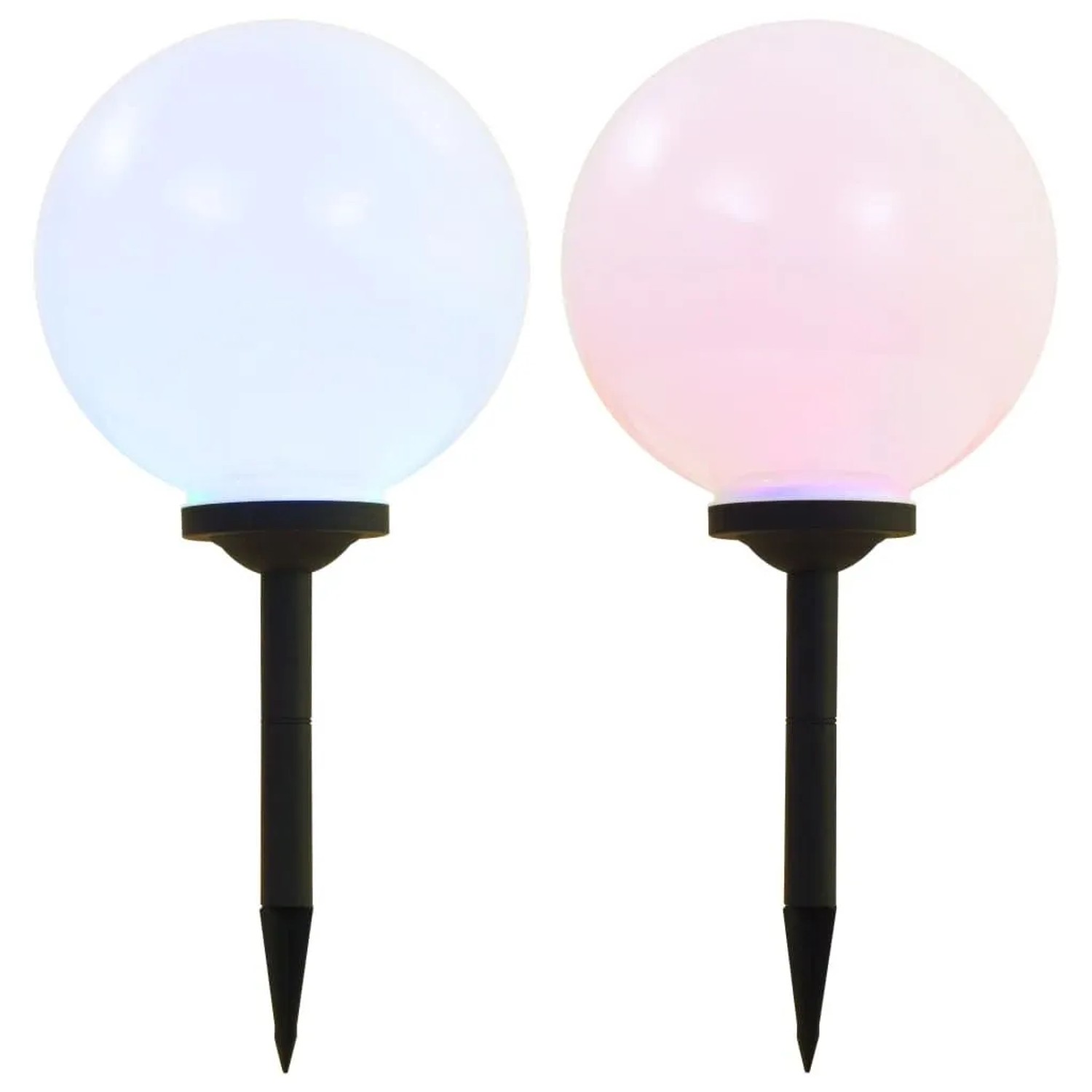 vidaXL Outdoor Solarleuchten 2 Stück LED Kugelförmig 30 cm RGB 44459