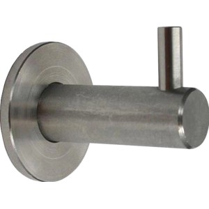 Edelstahl Garderobenhaken 1658, gebürstet, zur Wandmontage.