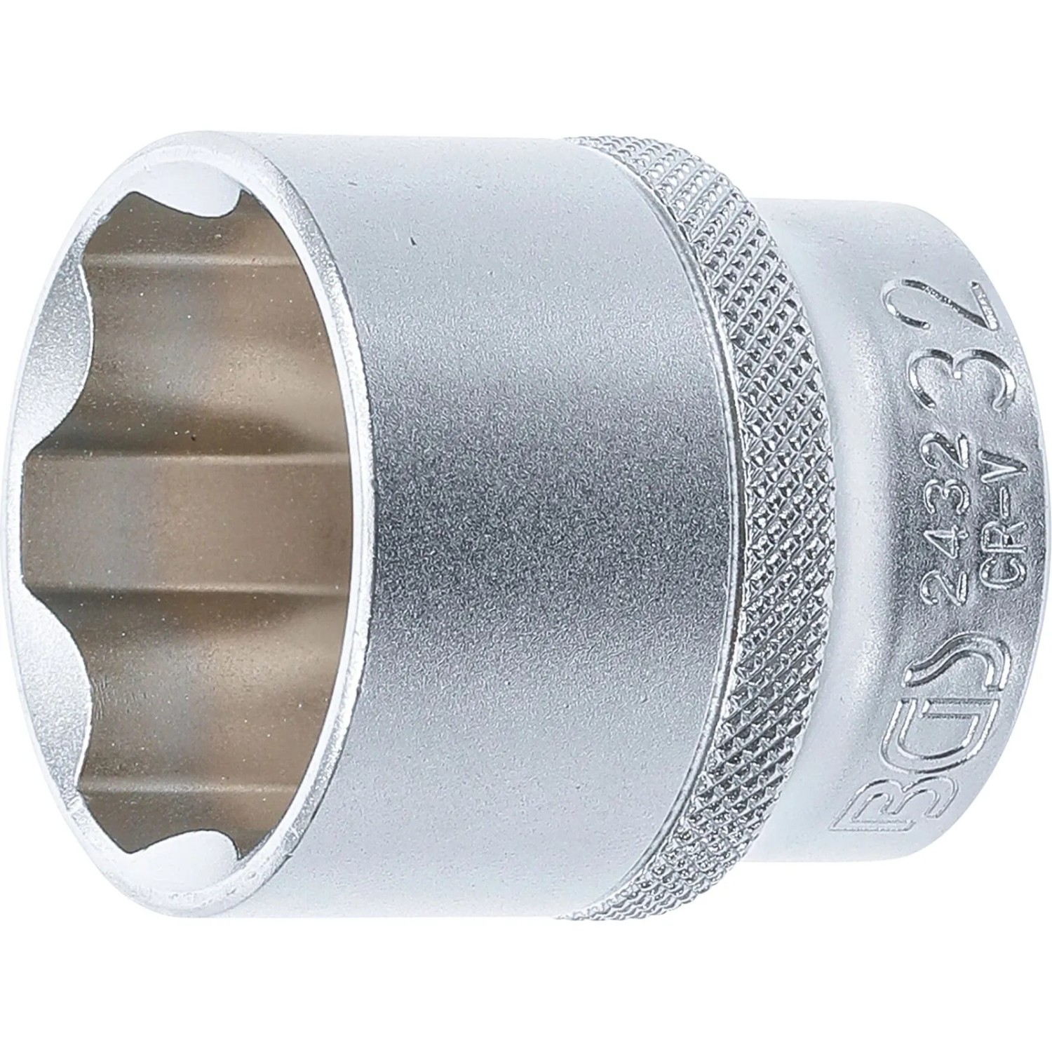 BGS Steckschlüssel Einsatz Super Lock Antrieb Innenvierkant 12 5 Mm  1 2 Zoll  SW 32 Mm 2432