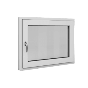 Weißes Roro Kunststofffenster Basic, 100x80 cm, DIN rechts, mit Dreh-Kipp-Funktion und 3-fach Verglasung.