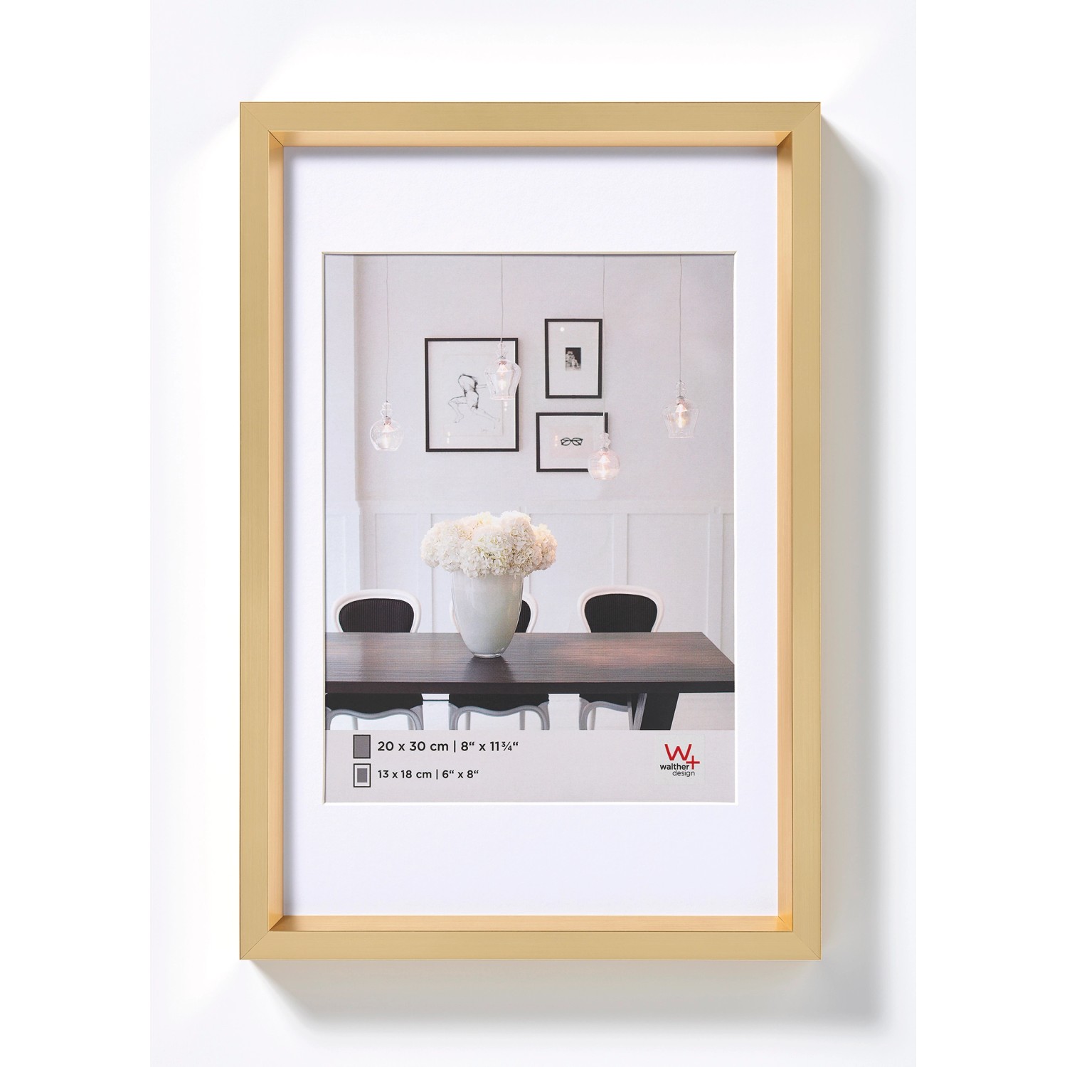walther design Steel Style Kunststoff Bilderrahmen  40x60 cm Gold günstig online kaufen