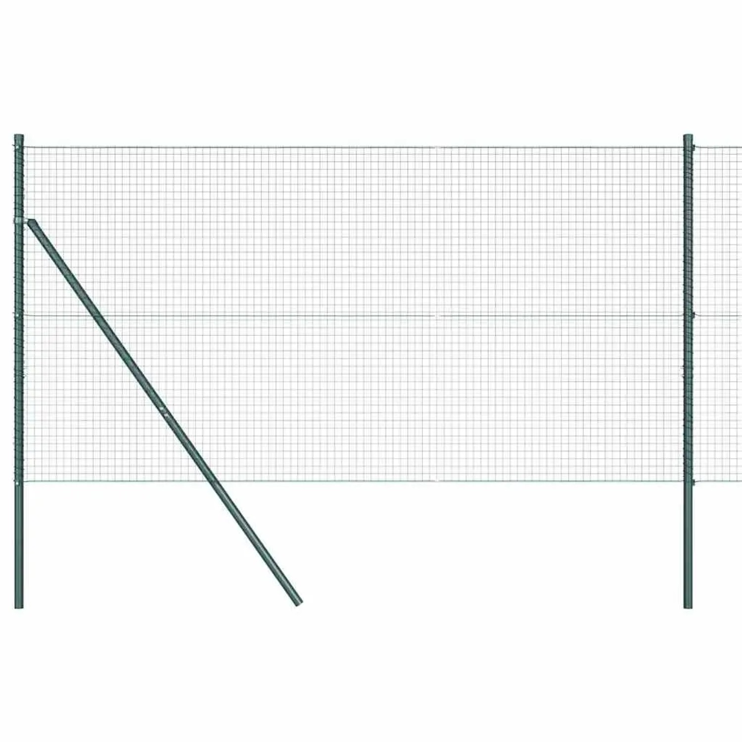vidaXL Zaunpfosten Grün 25 x 1,2 m 25 x 25 mm Netz Stahl und PVC 3351732 günstig online kaufen
