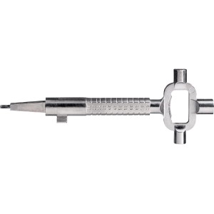 Abus Bauschlüssel universal zur Bestimmung von Profilzylinder-Maßen.