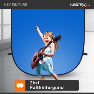 Walimex Pro 2 In 1 Falthintergrund 180X200Cm Fotohintergrund Hintergrund Studio