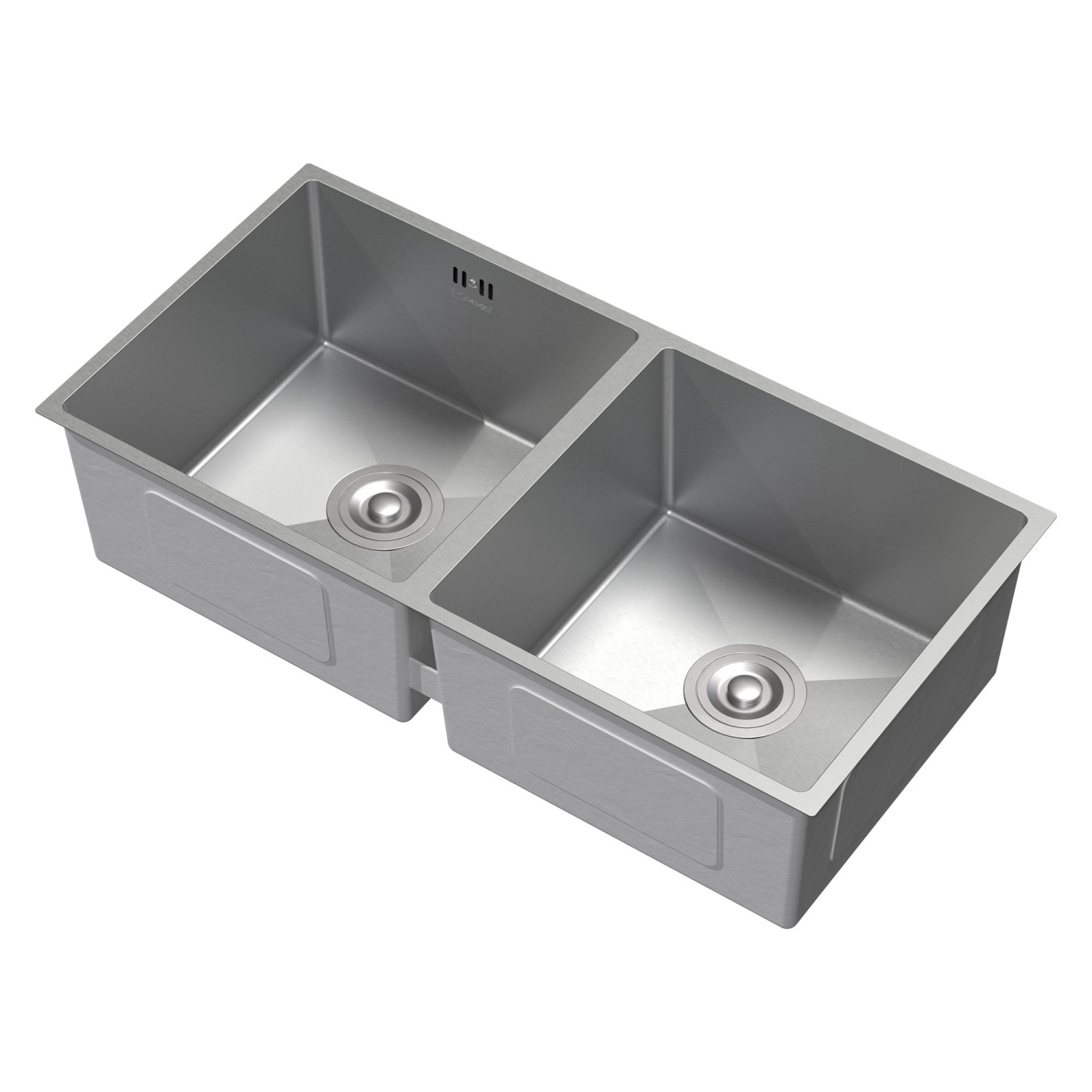 ML-Design Doppelspülbecken Edelstahl 81,5x40 cm Rechteckig 2 Becken mit Siphon