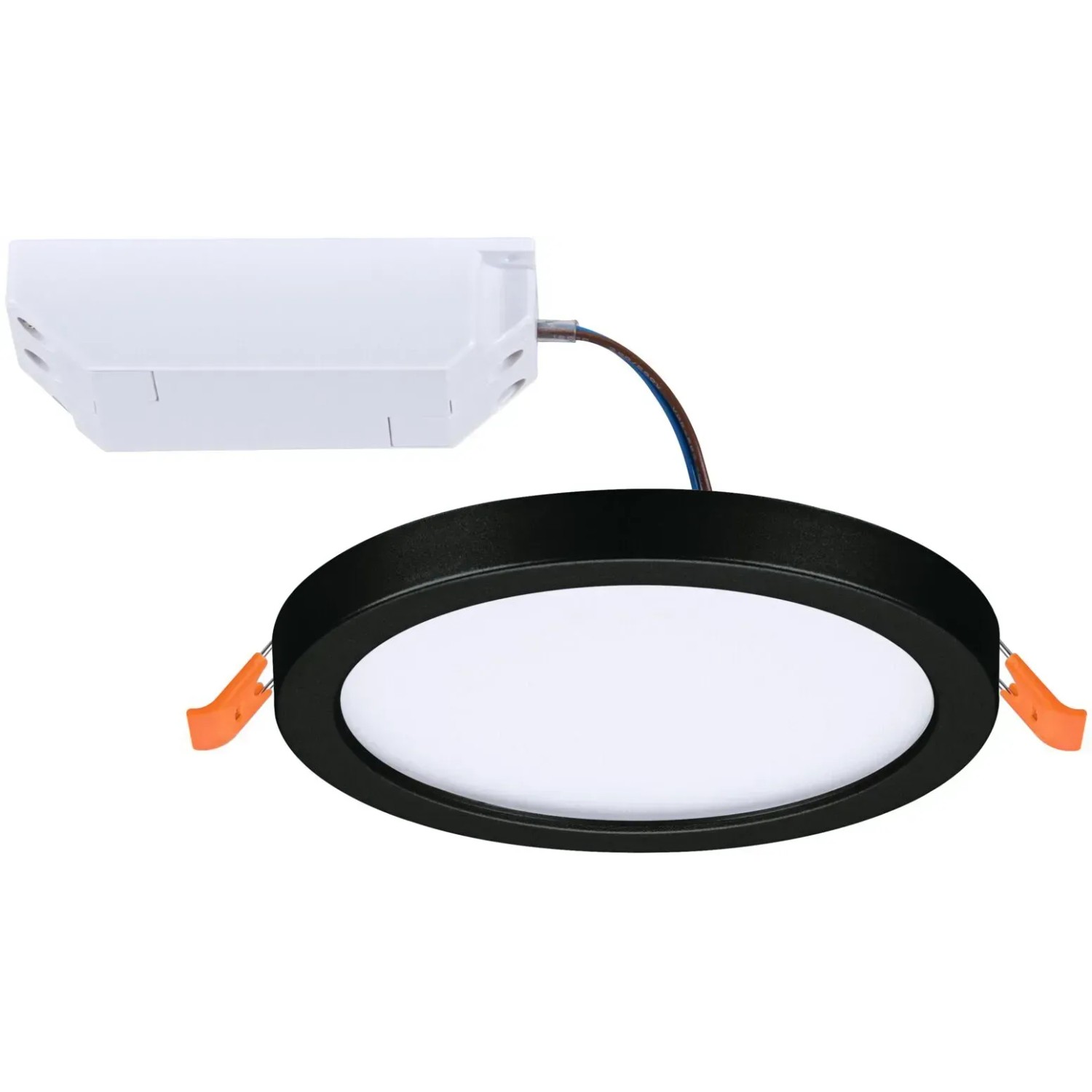 Schwarzes Paulmann LED Einbaupanel Areo VariFit, 11,8 cm, 6,5 W. Einbaustrahler mit neutralweißem Licht.