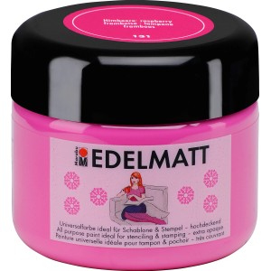 Marabu Edelmatt Himbeere, deckende Acrylfarbe für Wand-Akzente und Schablonen, 225ml.