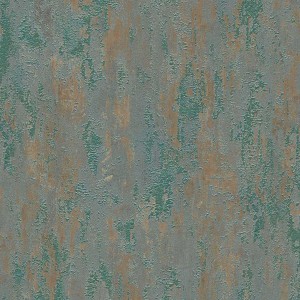 Türkis-braune Bricoflor Tapete in Rostoptik mit Struktur-Effekt für Industrial Style Wände.