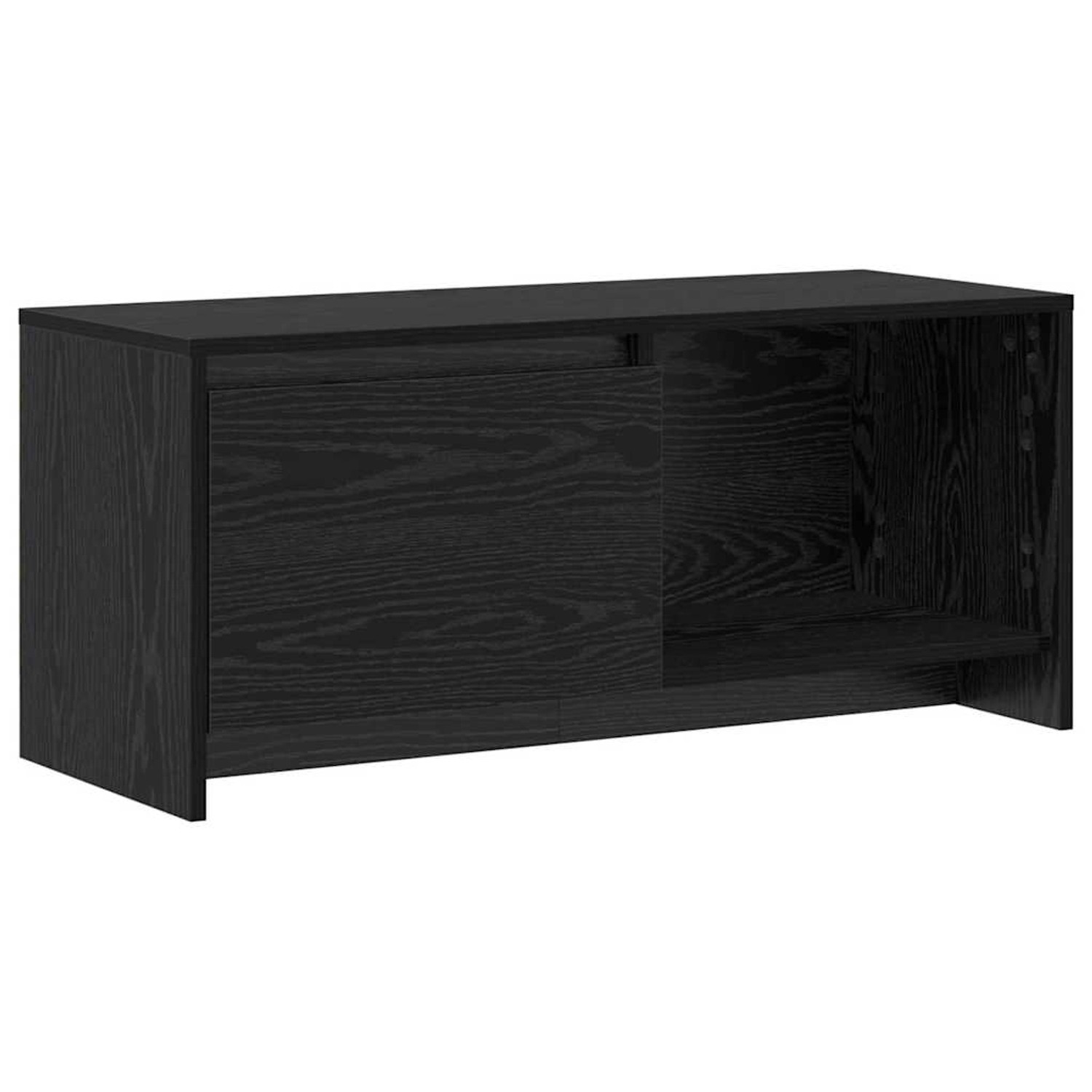 vidaXL TV-Schrank Schwarz Eichen-Optik 90 x 35 x 40 cm Holzwerkstoff 875233