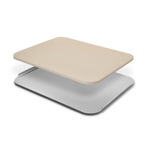 Taino Pizzastein mit Servierblech aus Cordierit und Aluminium für Grill und Backofen.