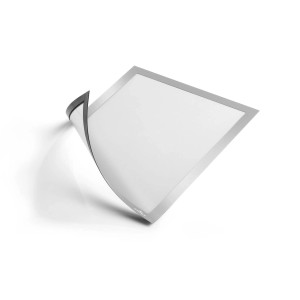 10er-Pack Durable Duraframe Magnetic Info-Rahmen in Silber für Bürobedarf.