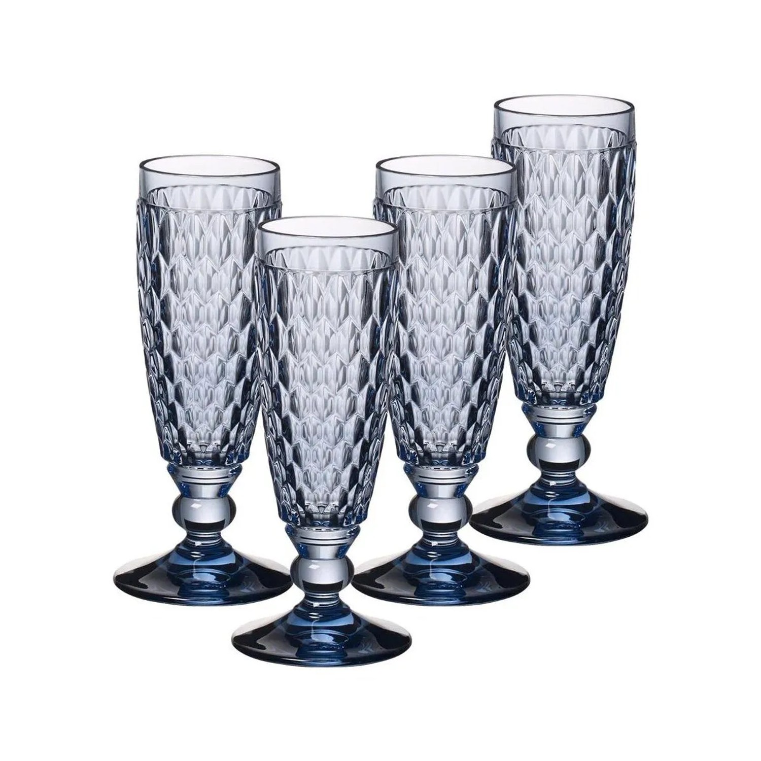 Villeroy & Boch Boston Coloured Sektglas 120 ml 4er Set Blau