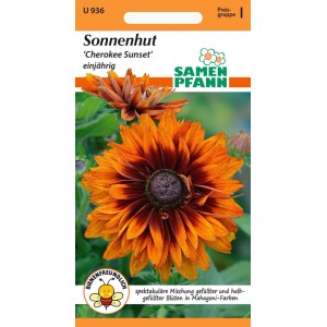 SAMEN PFANN Sonnenhut Cherokee Sunset, Blüte in Goldgelb, Orange, Bronze und Mahagoni.