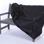 Graue PROREGAL Gartenbank Grana mit schwarzer Cordura-Abdeckung.