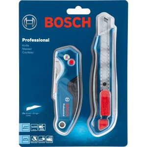 Bosch Professional Messer-Set, 2-teilig: Klappmesser und Cuttermesser im Set.