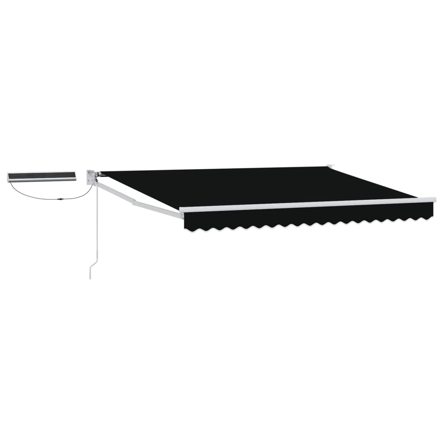 vidaXL Elektrische Ausziehbare Markise Schwarz 3 x 2,5 m 3419942