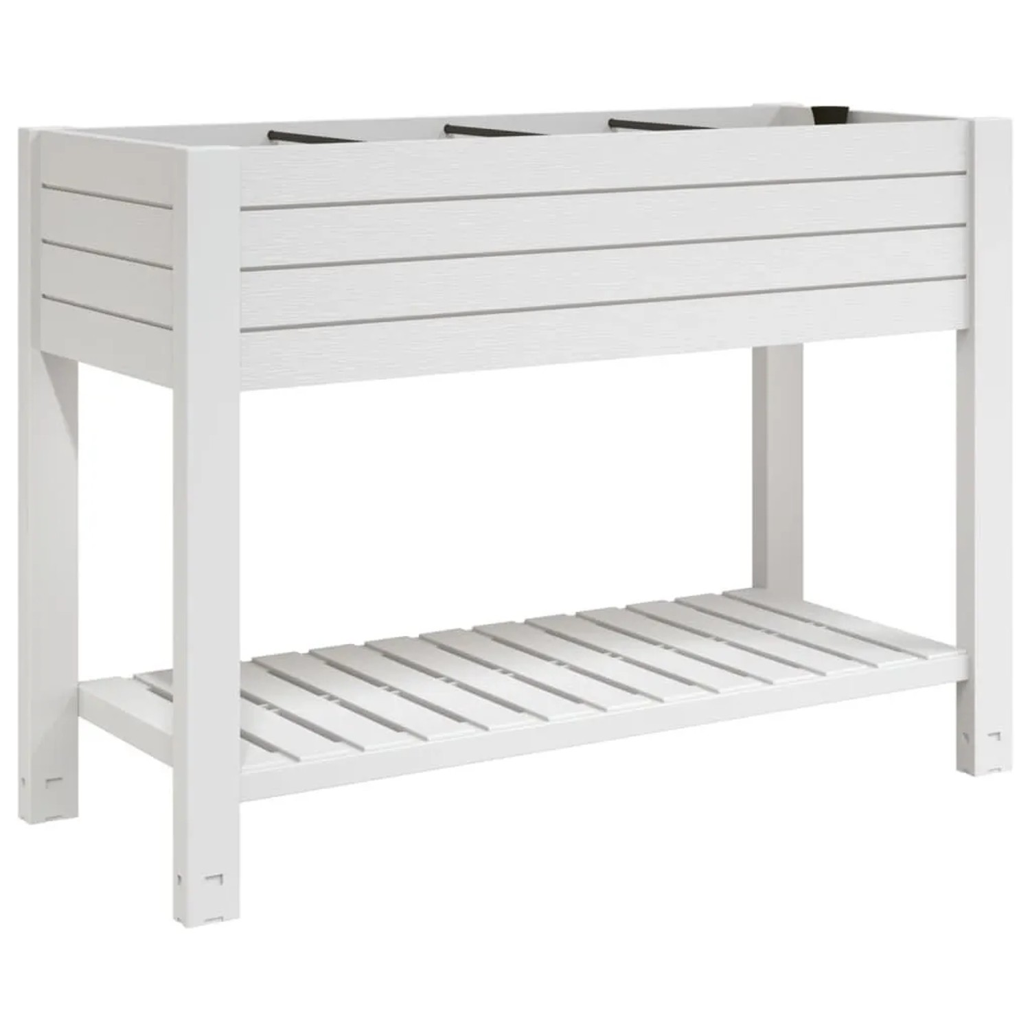 Furnicato Hochbeet Weiß 110x45x79 Cm Polypropylen