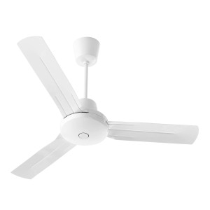 Weißer VORTICE Nordik TDA 1200 Deckenventilator mit drei Flügeln und 122 cm Durchmesser.