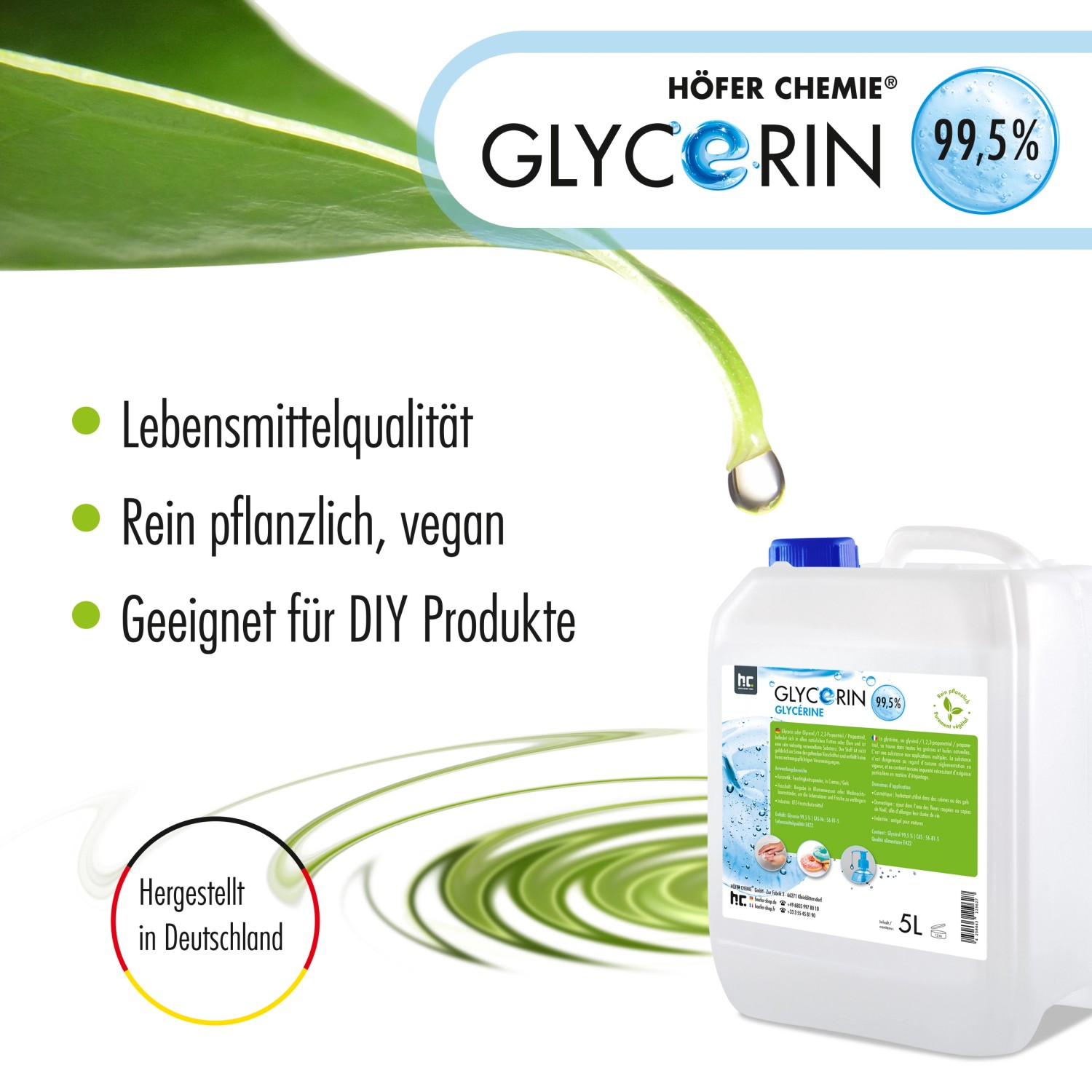 Höfer Chemie Set 5l Propylenglykol 99,5 & 5l Glycerin 99,5 kaufen bei OBI