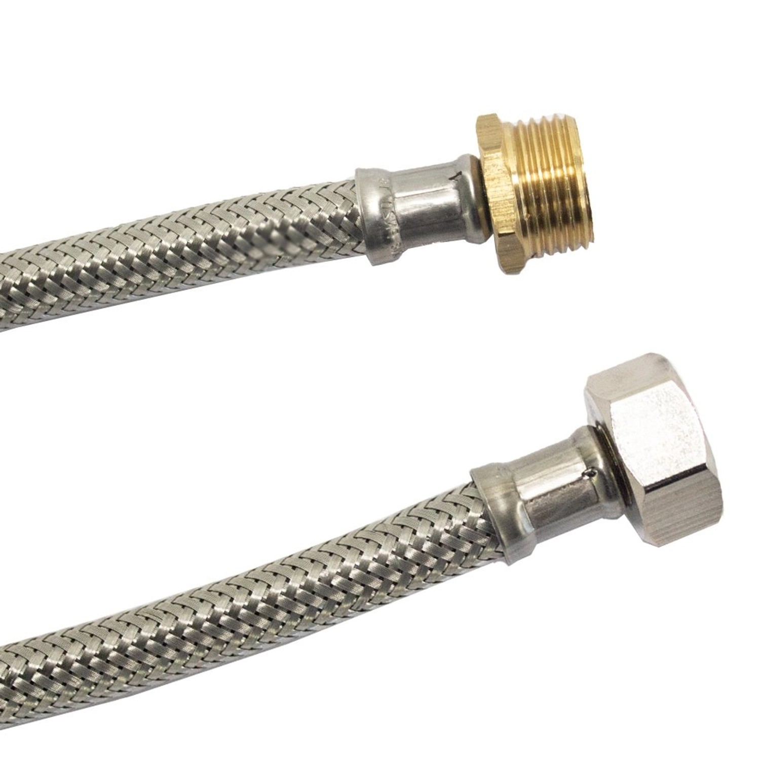 Klasebo Panzerschlauch 1/2 Zoll  Edelstahl Flexschlauch 1500mm Trinkwasser DN8 DVGW