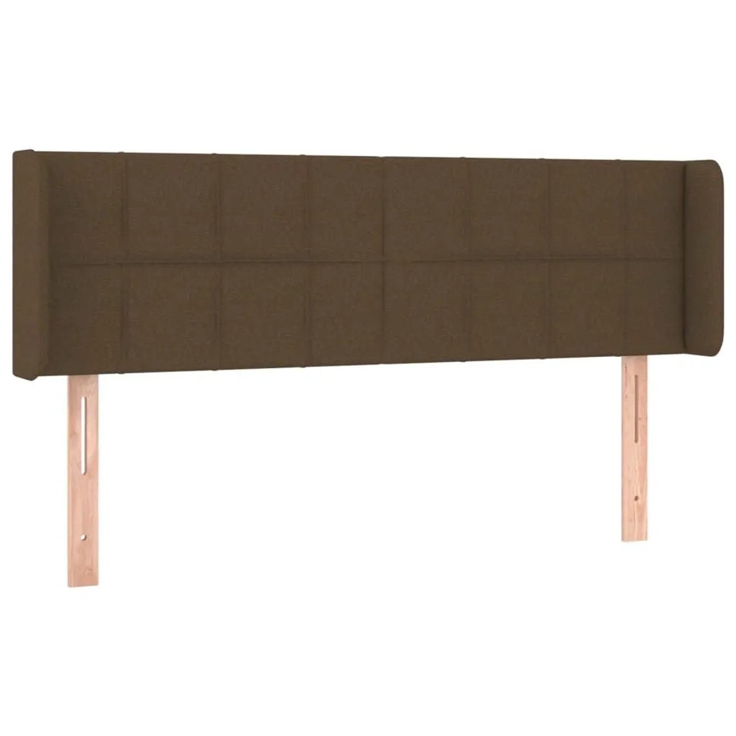 vidaXL Kopfteil mit Ohren Dunkelbraun 147x16x78/88 cm Stoff 3118769